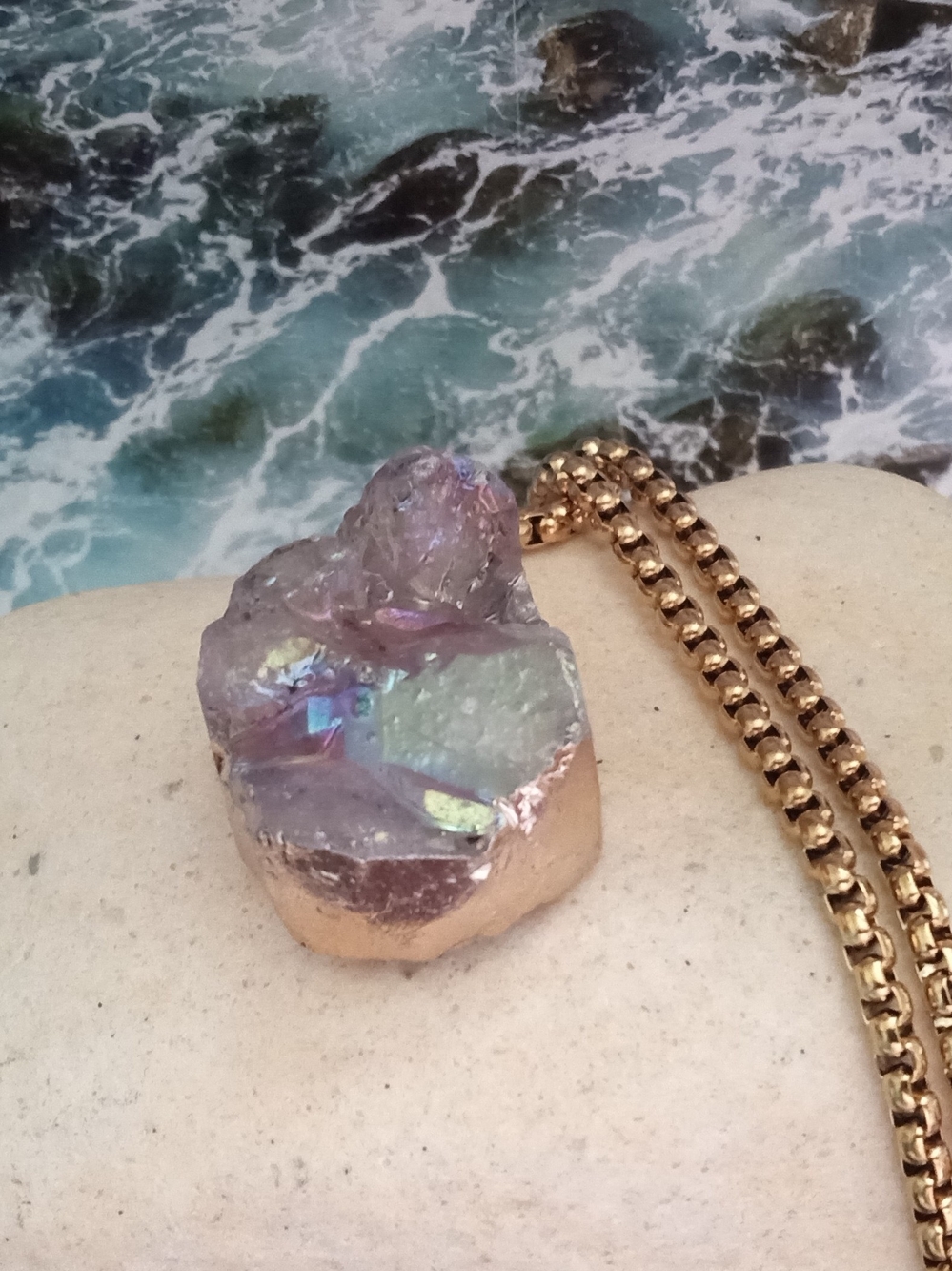 Love Language ~ Amethyst Crystal Pendant ~ Angel Aura